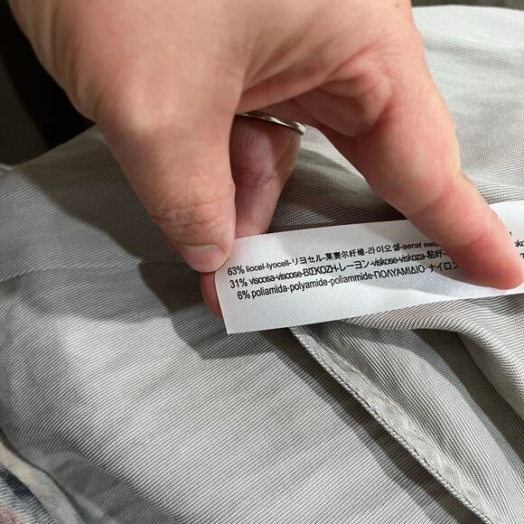 Zara Cargo Wide Leg Pants Size L Gray NWT Streetwear Utility Y2K - Picture 4 of 8